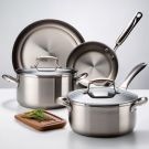 Stainless Steel Cookware Set (10-piece) - Deluxe