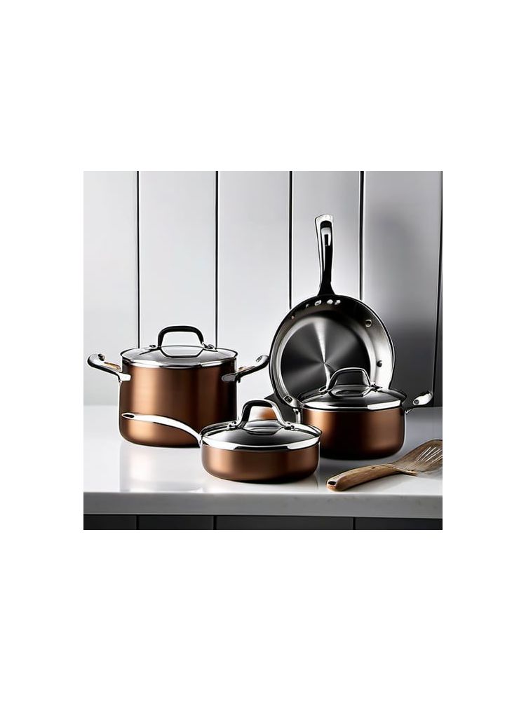 Stainless Steel Cookware Set (10-piece) - Deluxe