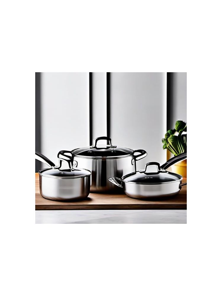 Stainless Steel Cookware Set (10-piece) - Deluxe