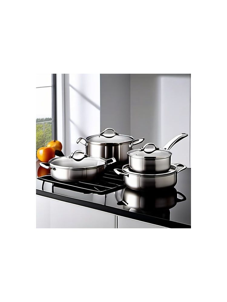 Stainless Steel Cookware Set (10-piece) - Advanced