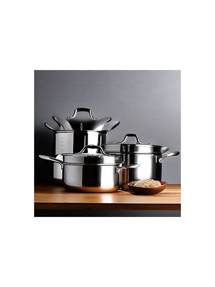 Stainless Steel Cookware Set (10-piece) - Compact