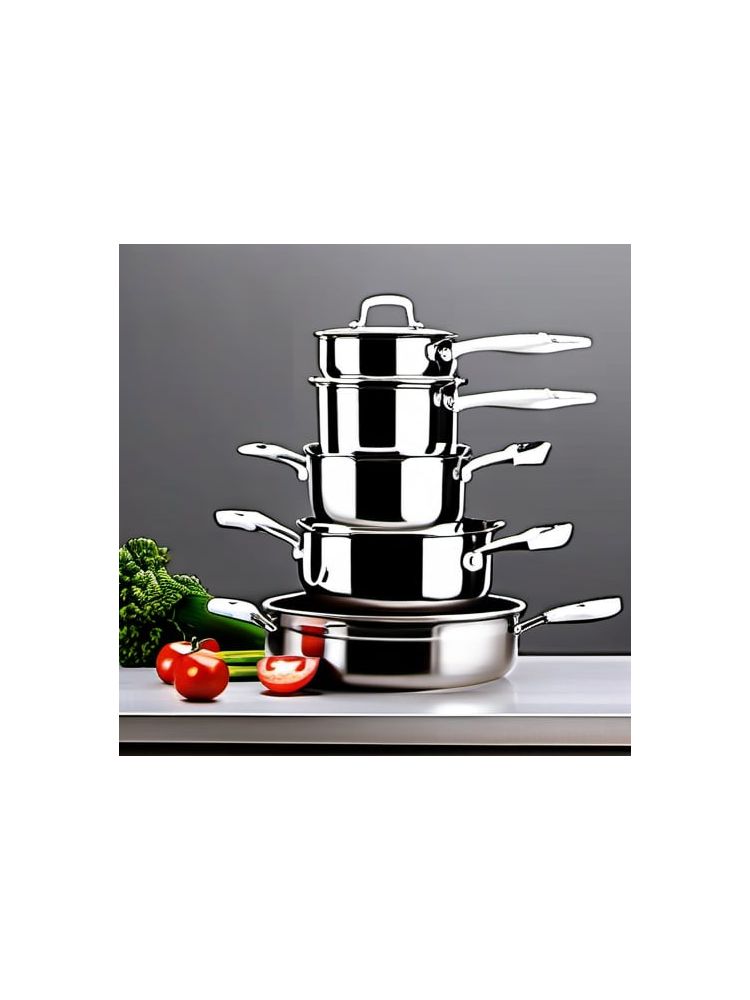 Stainless Steel Cookware Set (10-piece) - Premium
