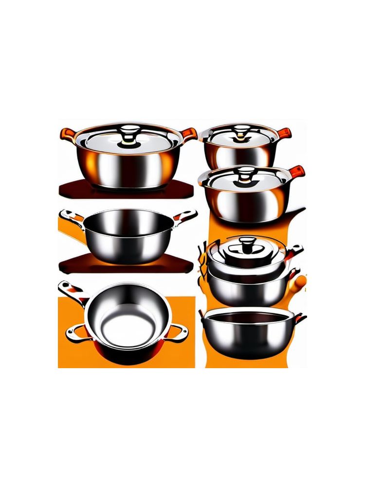 Stainless Steel Cookware Set (10-piece) - Premium