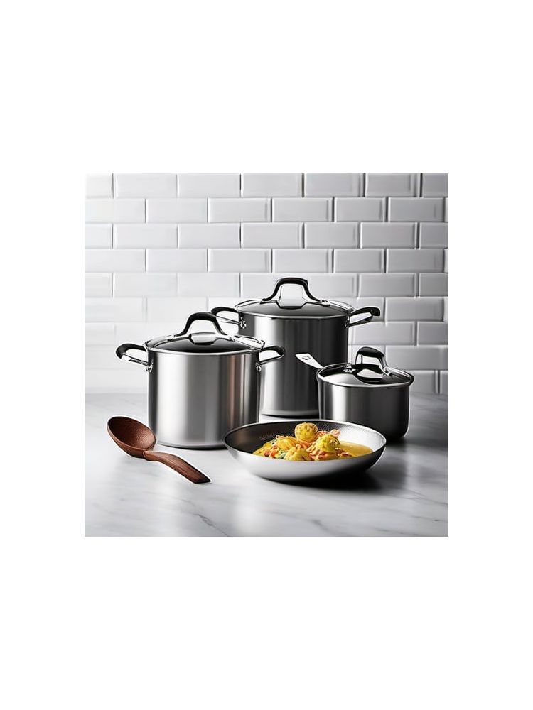 Stainless Steel Cookware Set (10-piece) - Premium