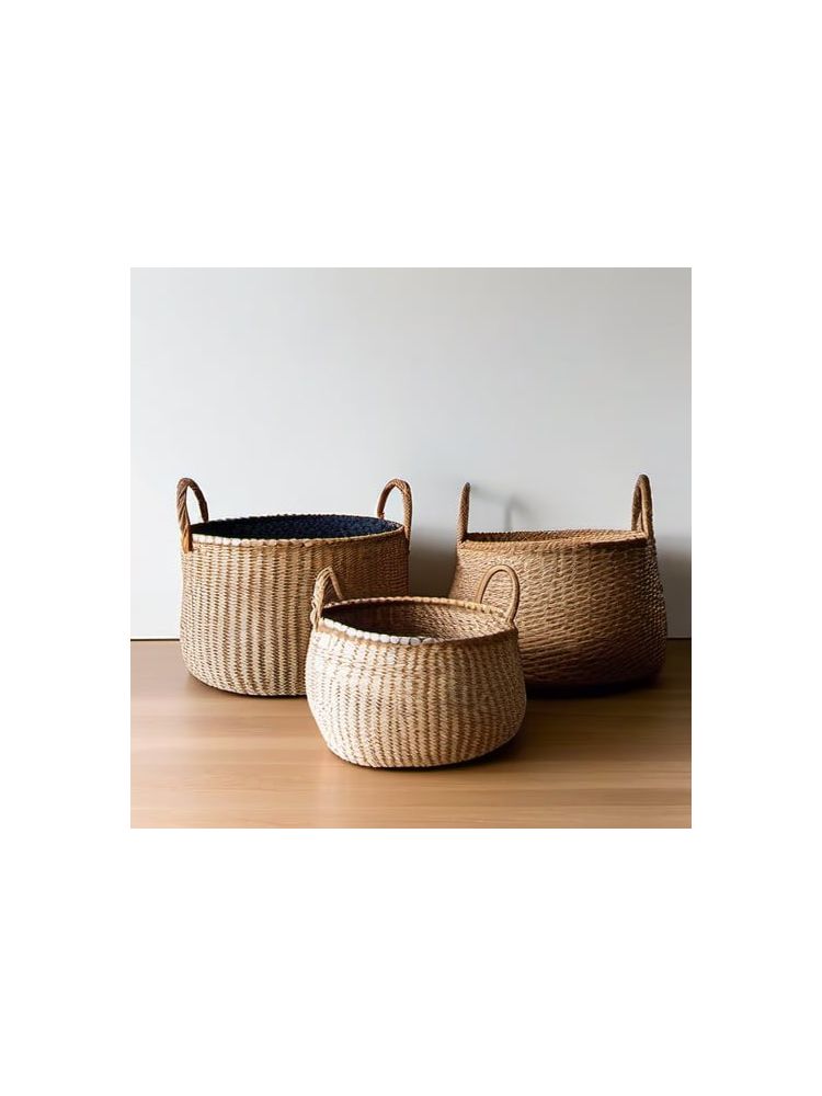 Woven Storage Baskets (Set of 3) - Plus