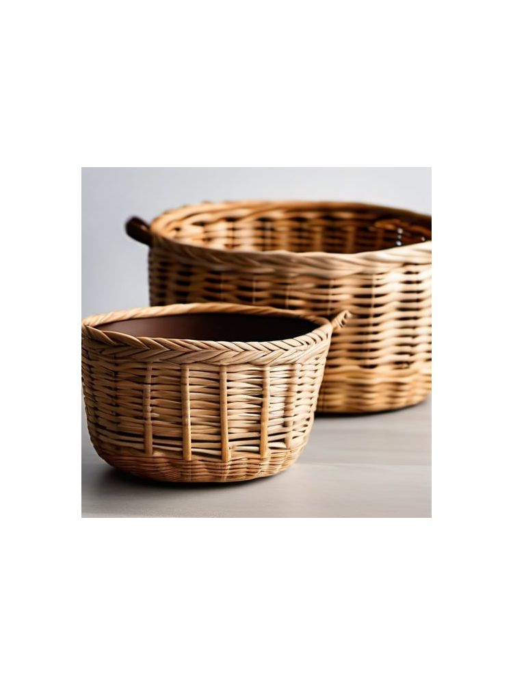 Woven Storage Baskets (Set of 3) - Plus