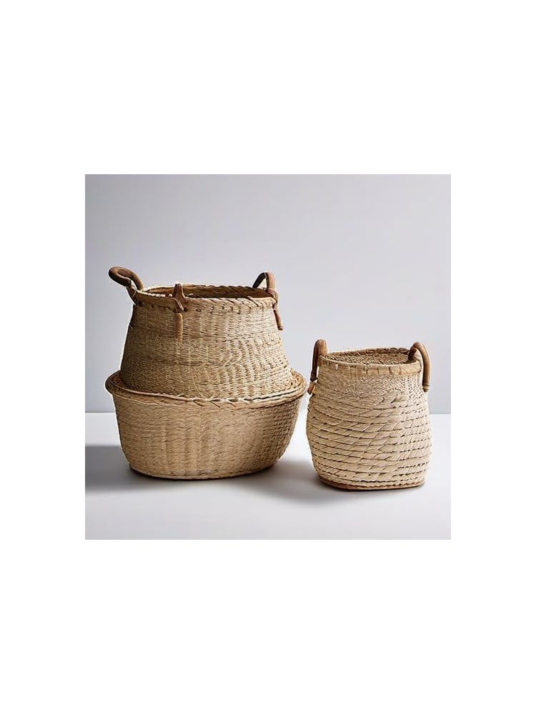 Woven Storage Baskets (Set of 3) - Premium
