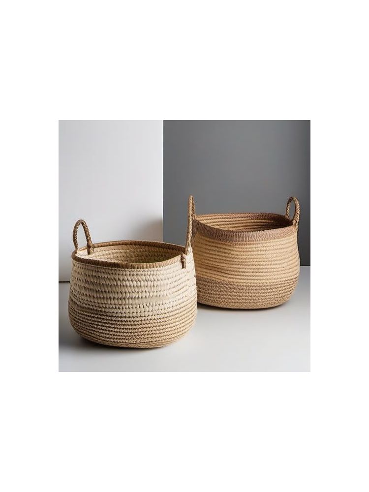 Woven Storage Baskets (Set of 3) - Premium