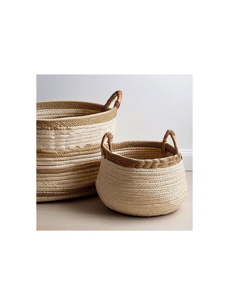 Woven Storage Baskets (Set of 3) - Premium