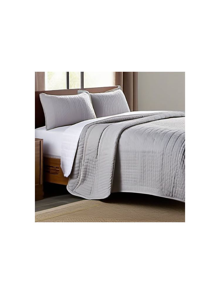 Cotton Quilted Bedspread Set - Compact