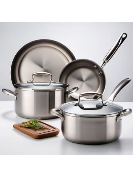 Stainless Steel Cookware Set (10-piece) - Deluxe