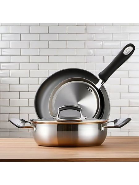 Stainless Steel Cookware Set (10-piece) - Premium